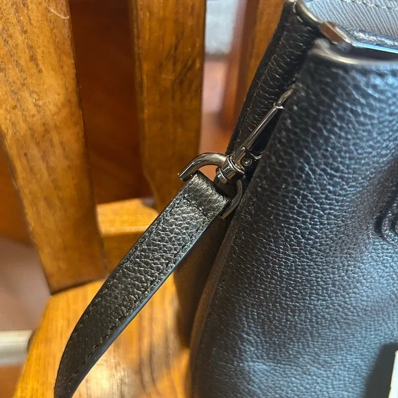 Michael Kors Black Adele Crossbody Bag with Silver Hardware EUC!! - Picture 4 of 16